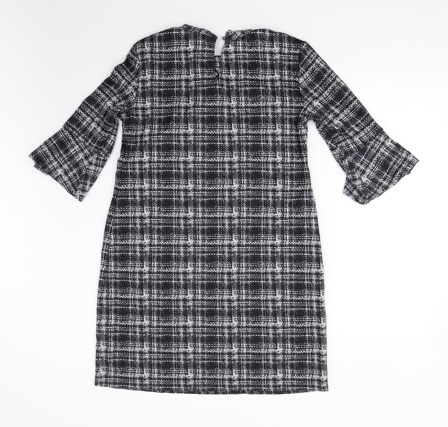Dorothy Perkins Womens Black Check  Shift  Size 10