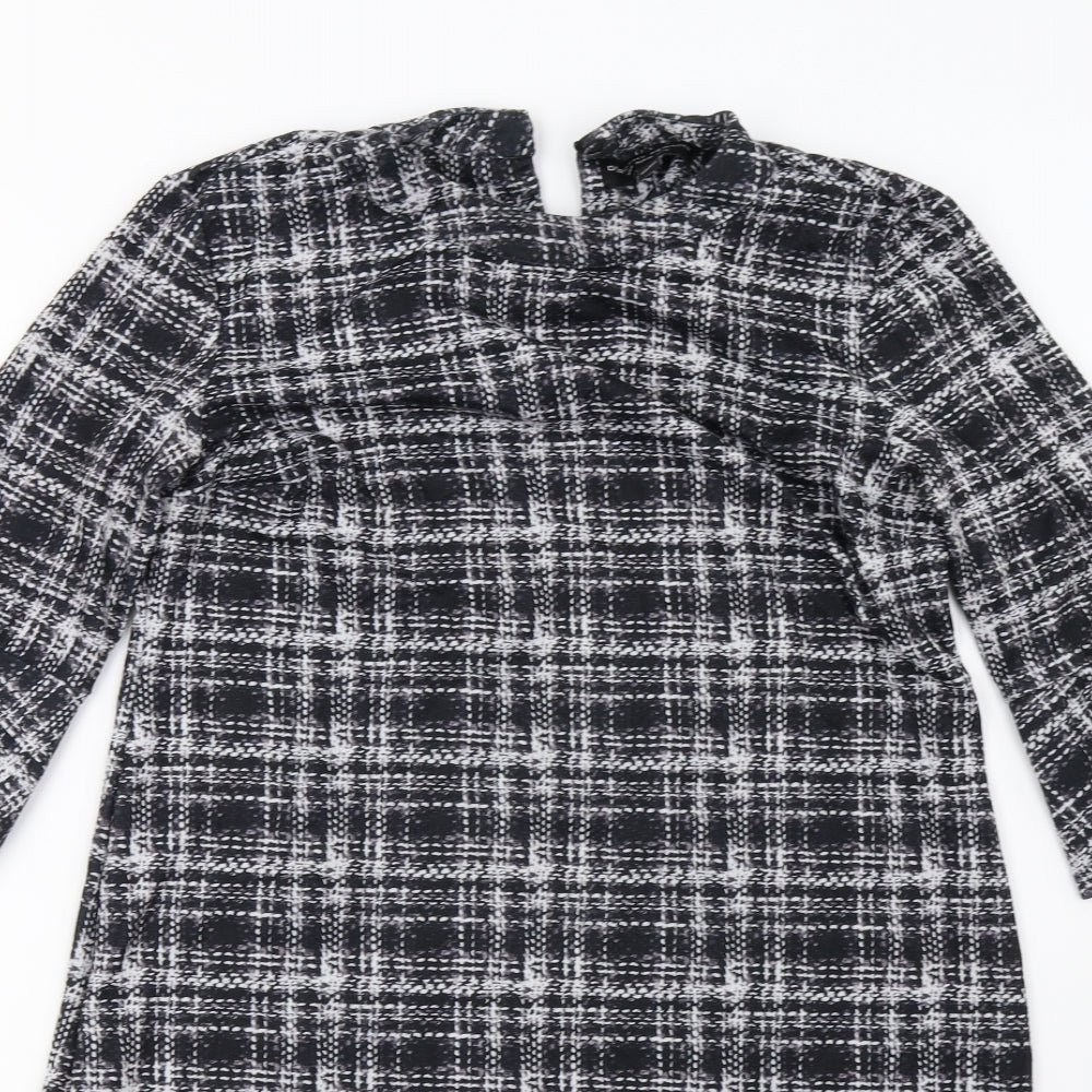 Dorothy Perkins Womens Black Check  Shift  Size 10