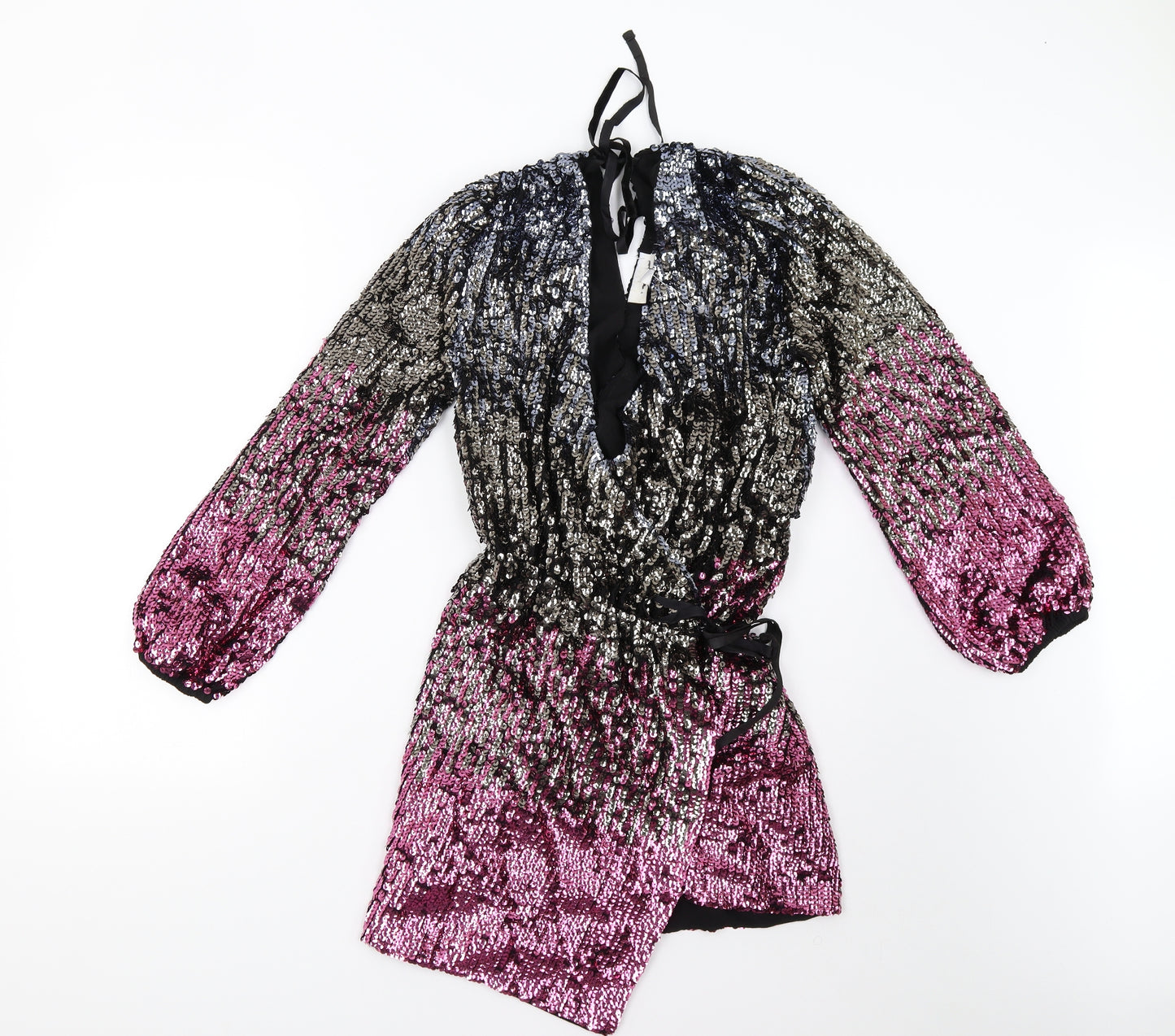 Topshop Womens Multicoloured   Wrap Dress  Size 8