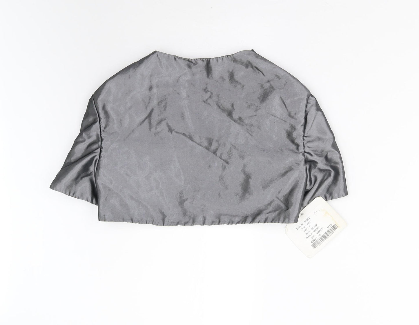Forever Yours Womens Grey  Satin  Jacket Size 8  - Bridesmaids Bolero