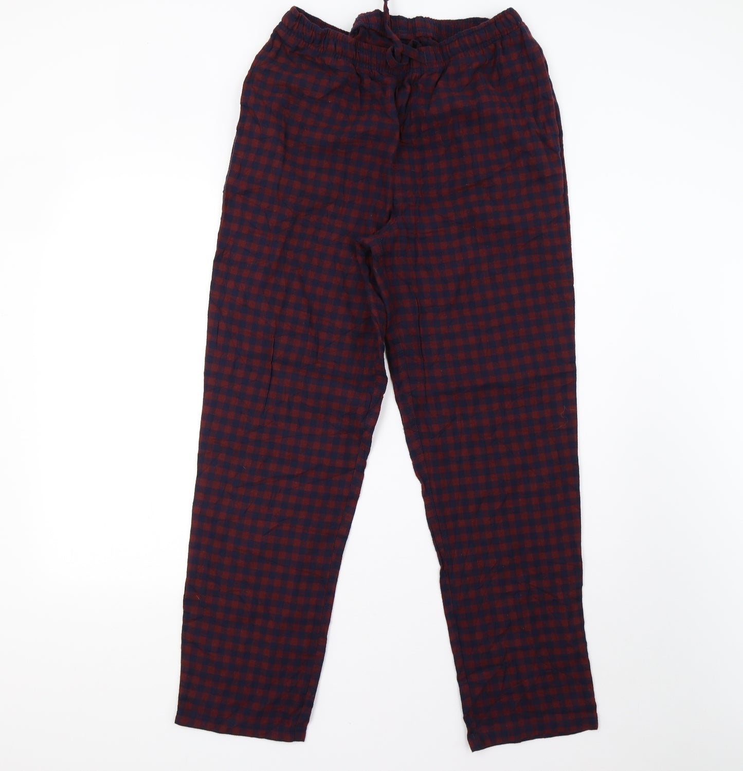 M&S Mens Multicoloured Check Flannel  Pyjama Pants Size M