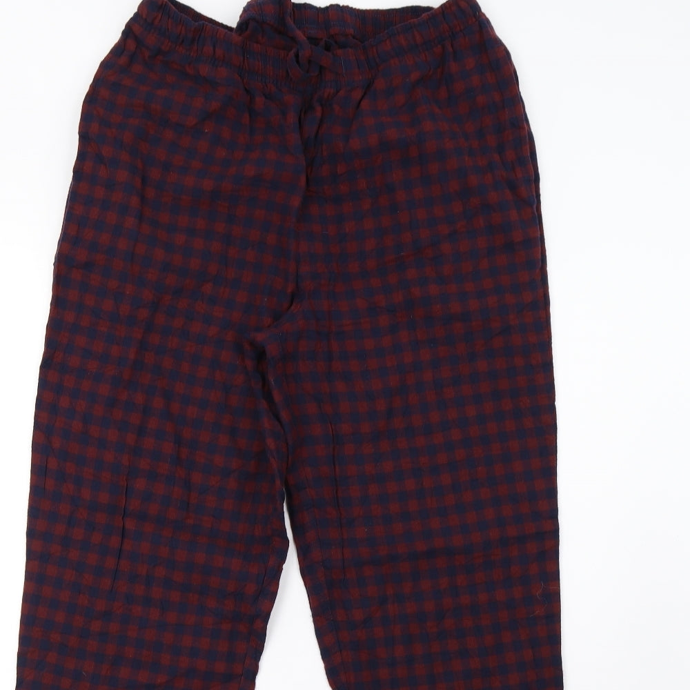 M&S Mens Multicoloured Check Flannel  Pyjama Pants Size M