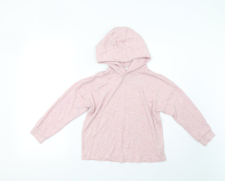 M&S Girls Pink   Pullover Hoodie Size 8-9 Years