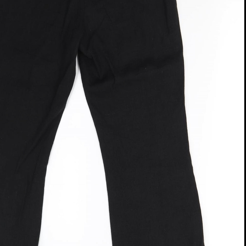 M&S Womens Black   Trousers  Size 14 L27 in