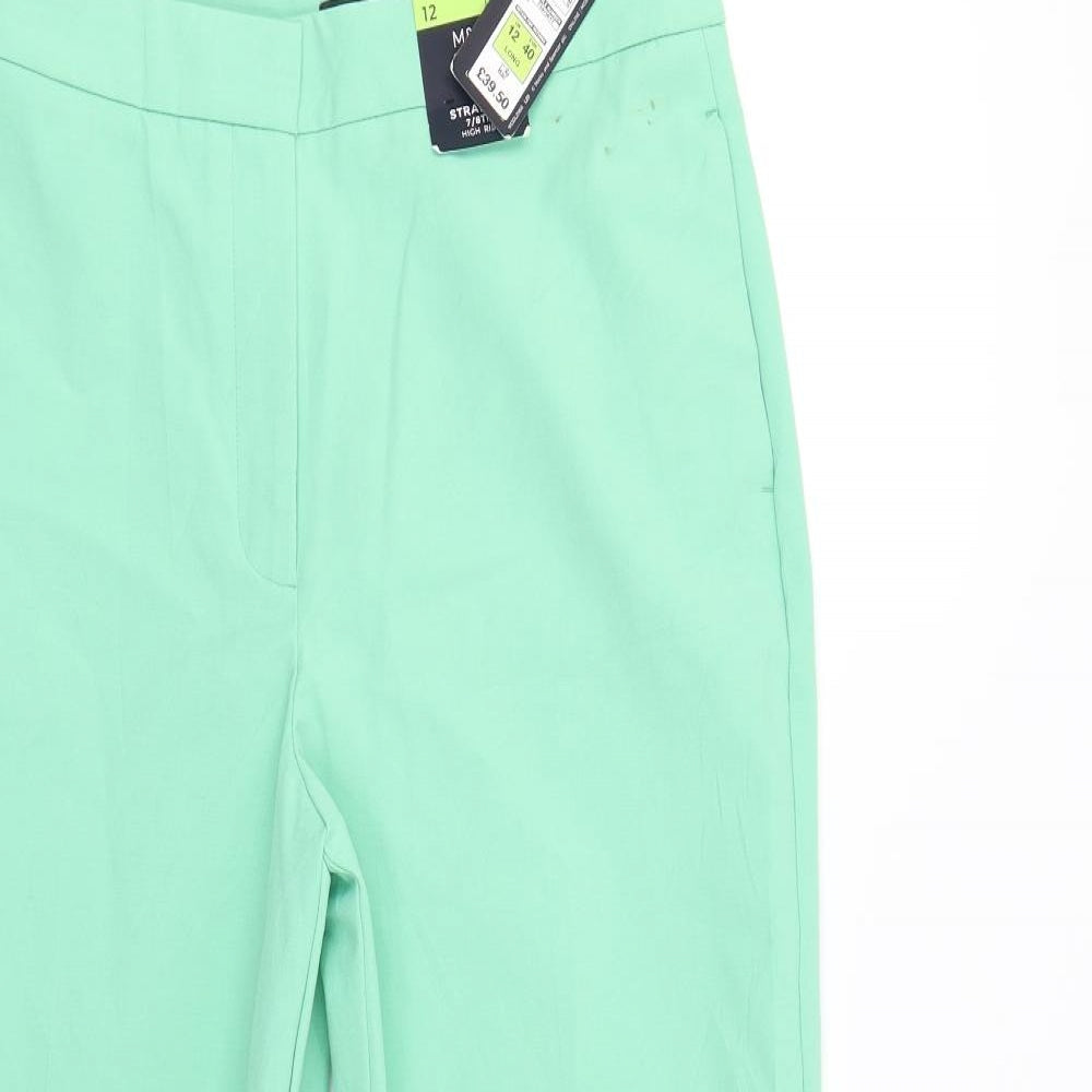 M&S Womens Green   Trousers  Size 12 L27 in