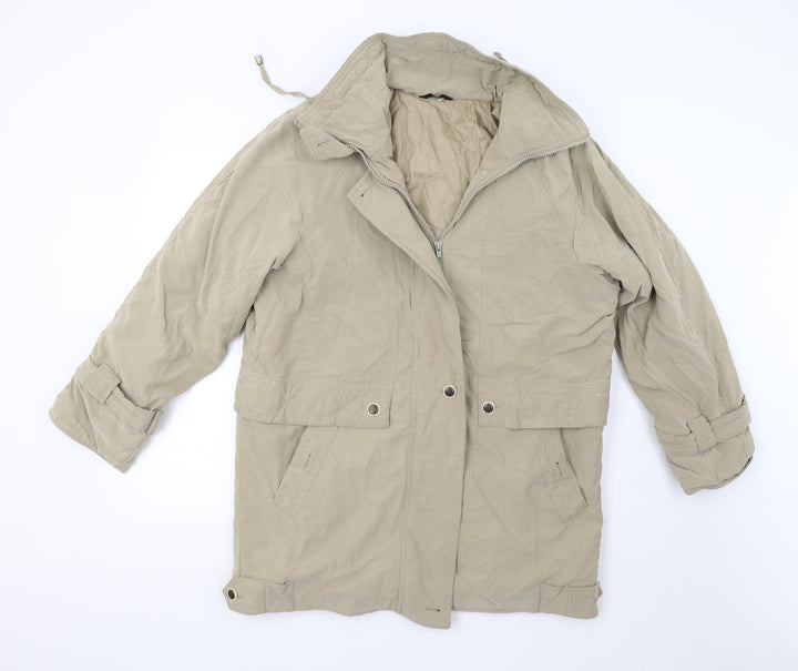 C&A Womens Beige Overcoat Coat Size 12