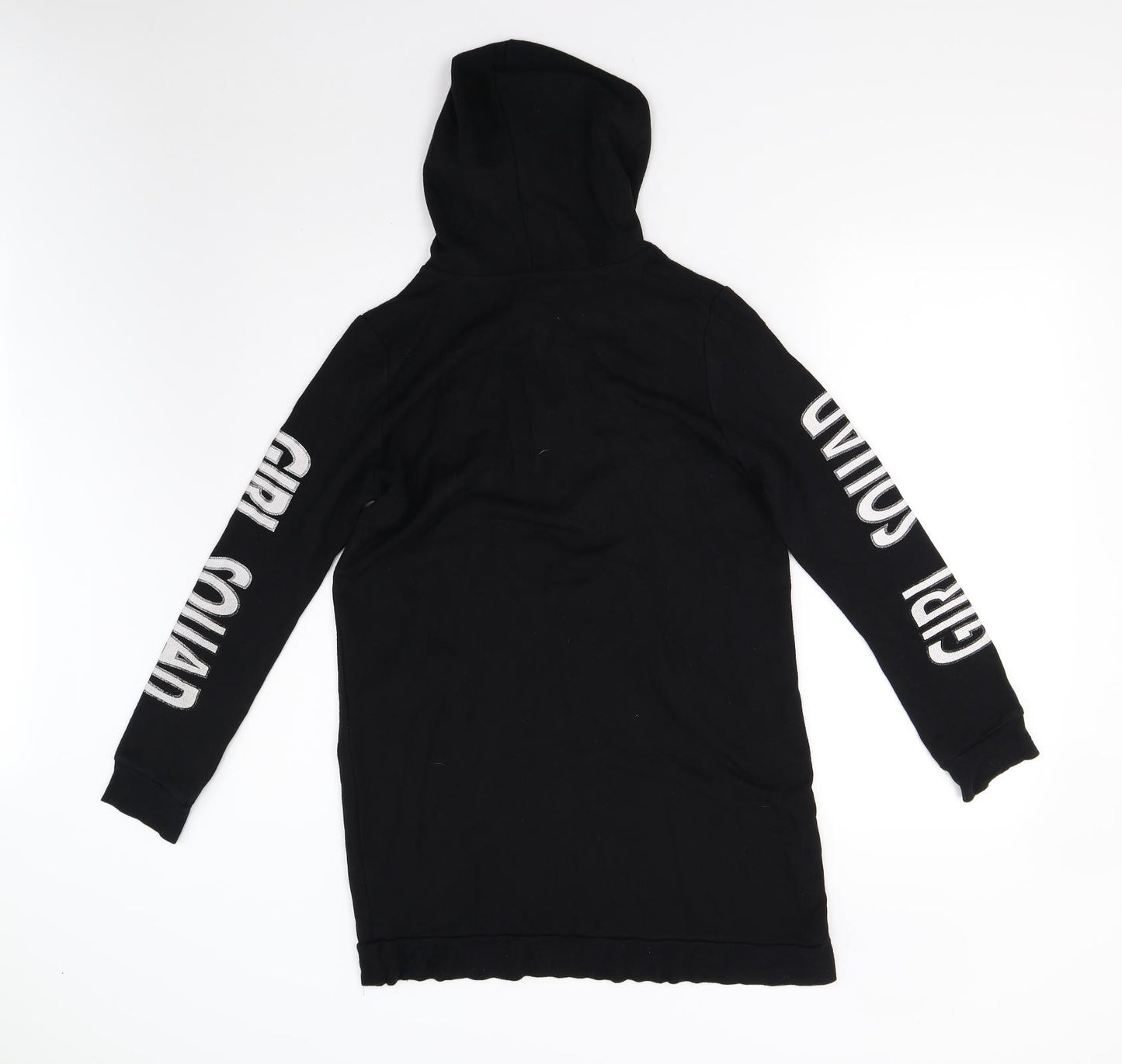 Select Womens Black   Henley Hoodie Size 12