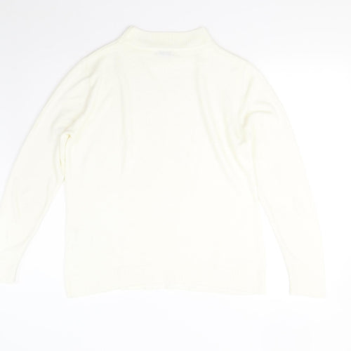 Damart Womens Ivory  Knit Pullover Jumper Size M