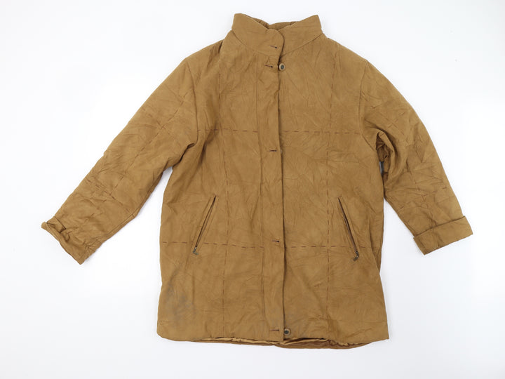 Klass Collection Womens Brown Overcoat Coat Size M