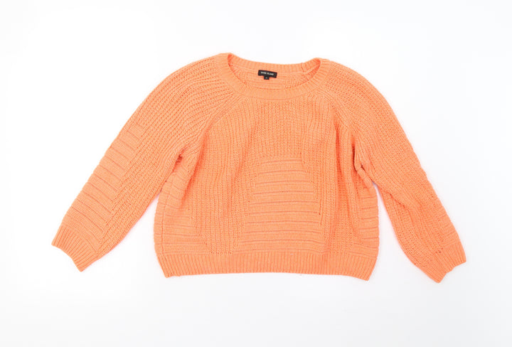 River Island Womens Orange  Knit Pullover Jumper Size 6
