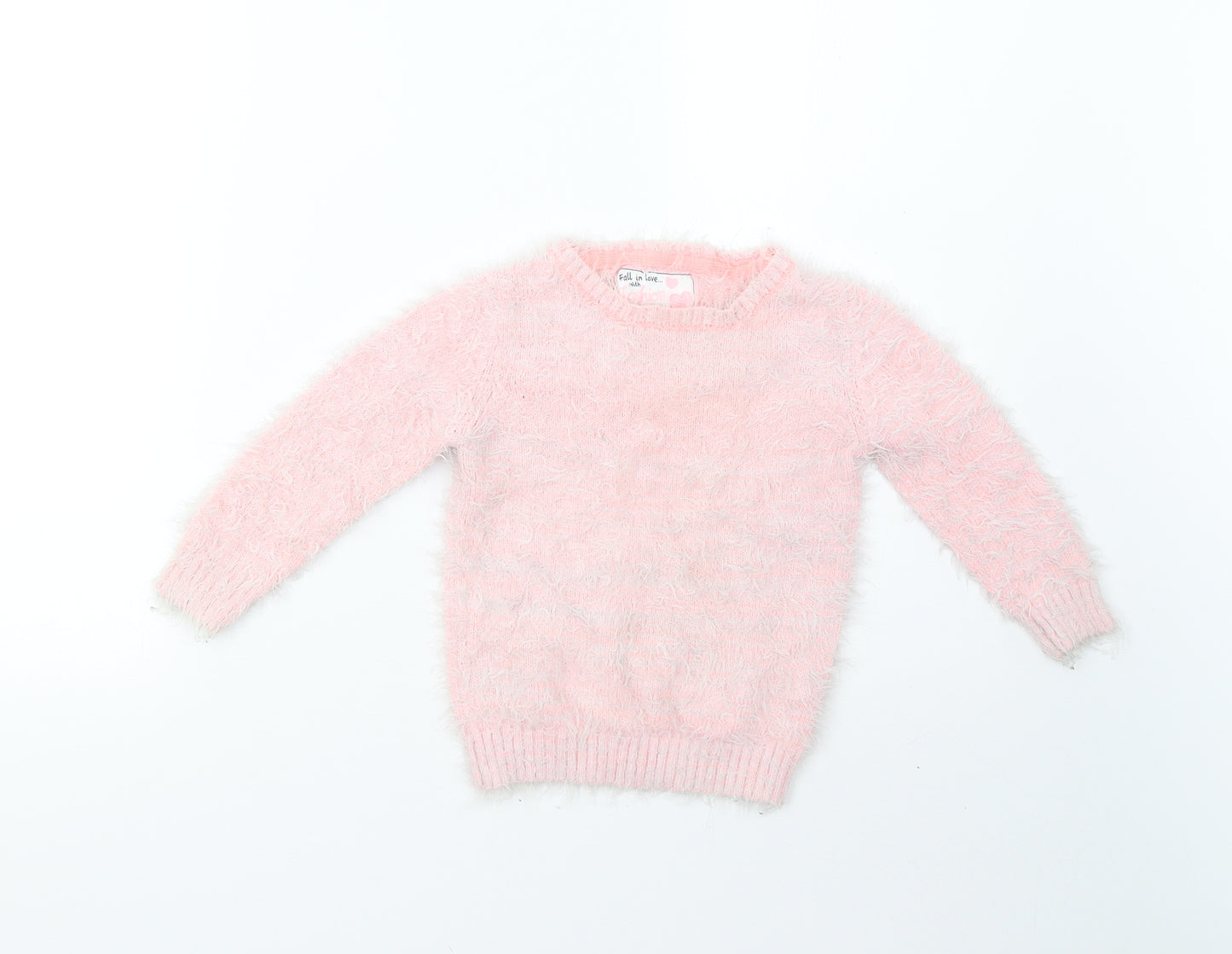Primark Girls Pink  Knit Pullover Jumper Size 2-3 Years