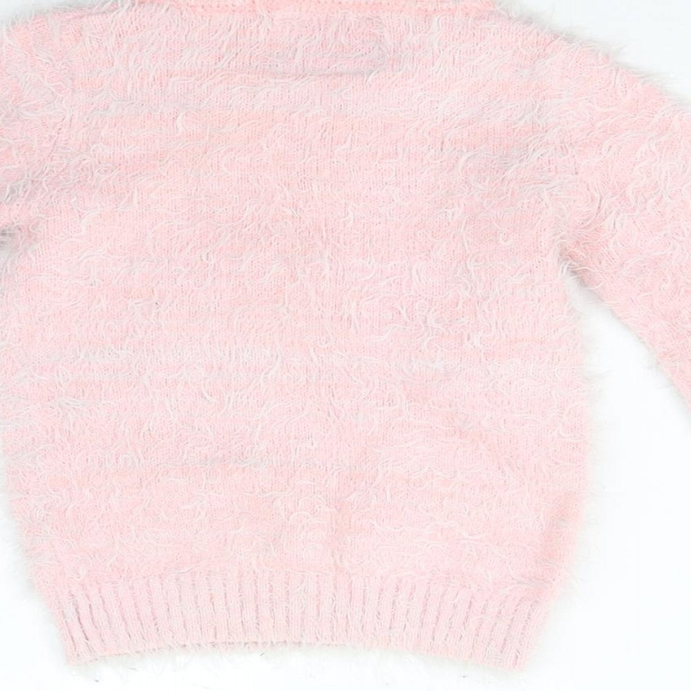 Primark Girls Pink  Knit Pullover Jumper Size 2-3 Years
