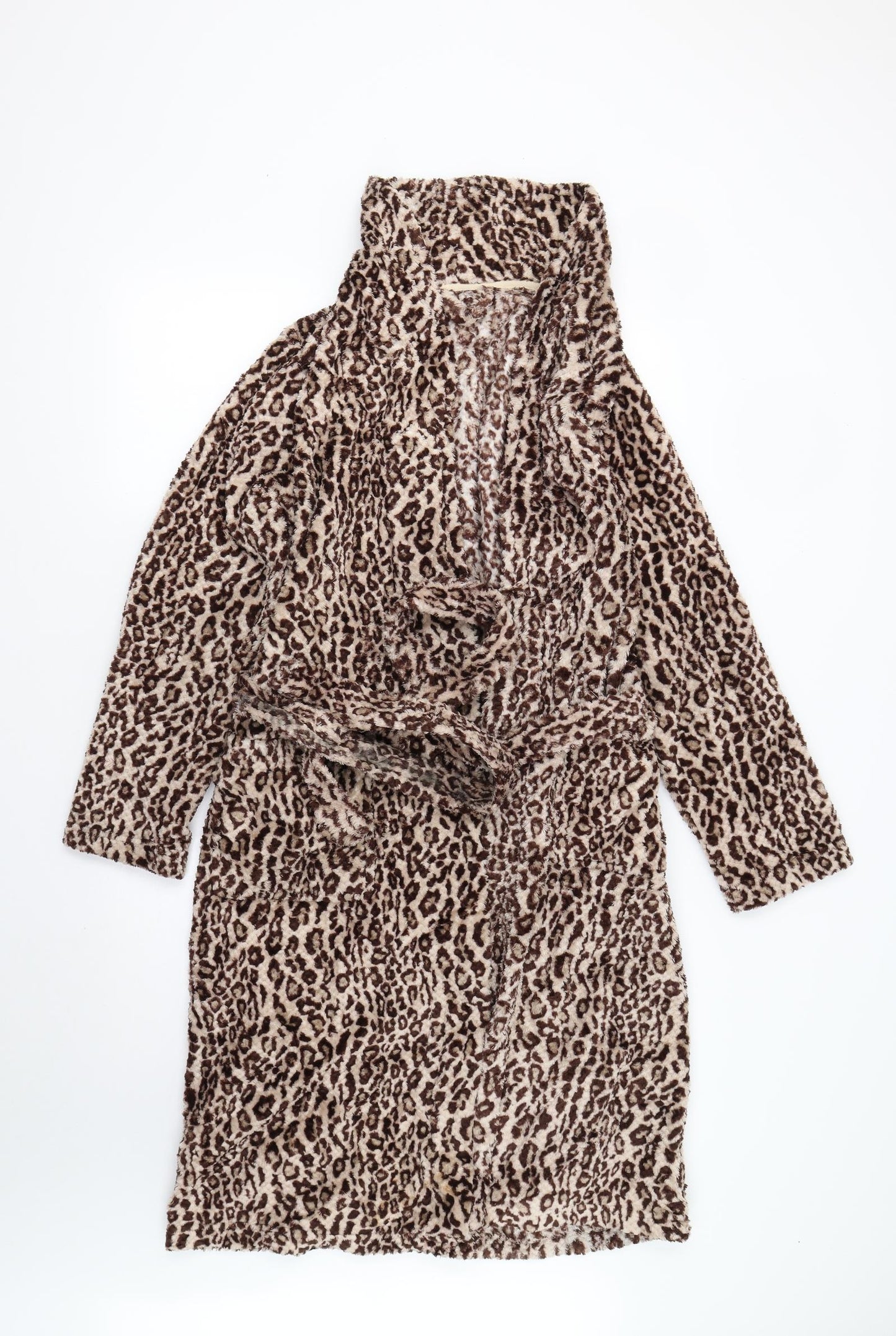 NEXT Womens Brown Animal Print Fleece  Gown Size S