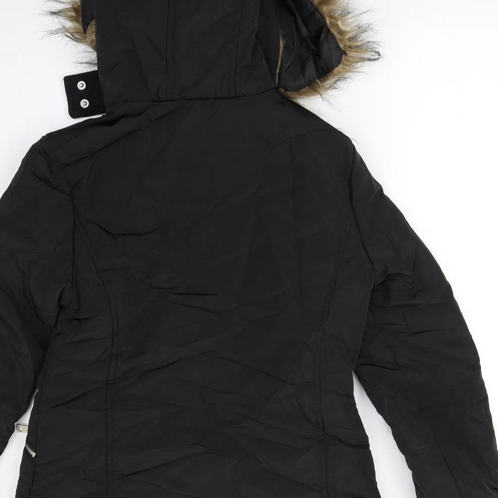 New Look 915 Girls Black   Overcoat Coat Size 12-13 Years