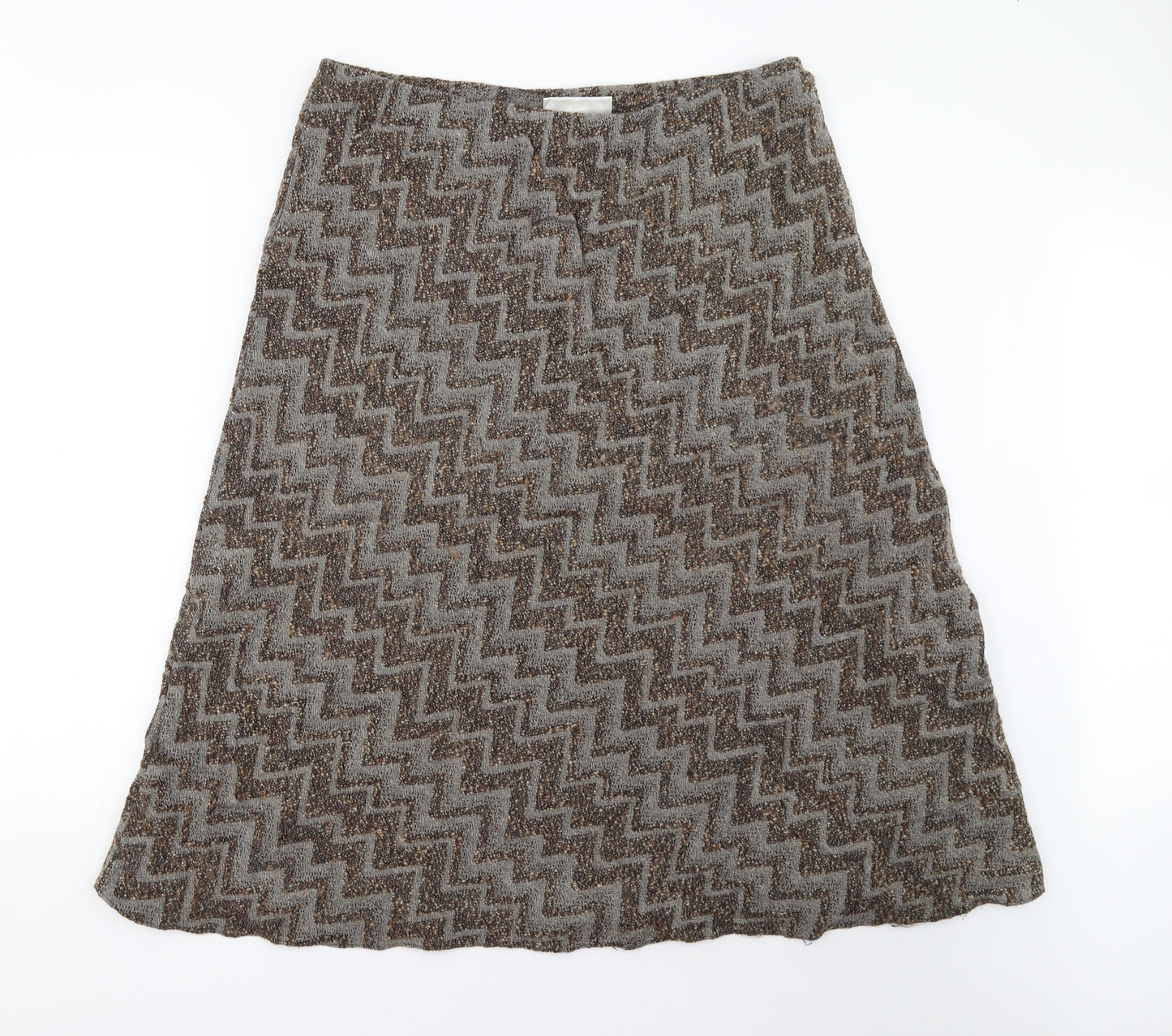 Ann Harvey Womens Brown Geometric  A-Line Skirt Size 18