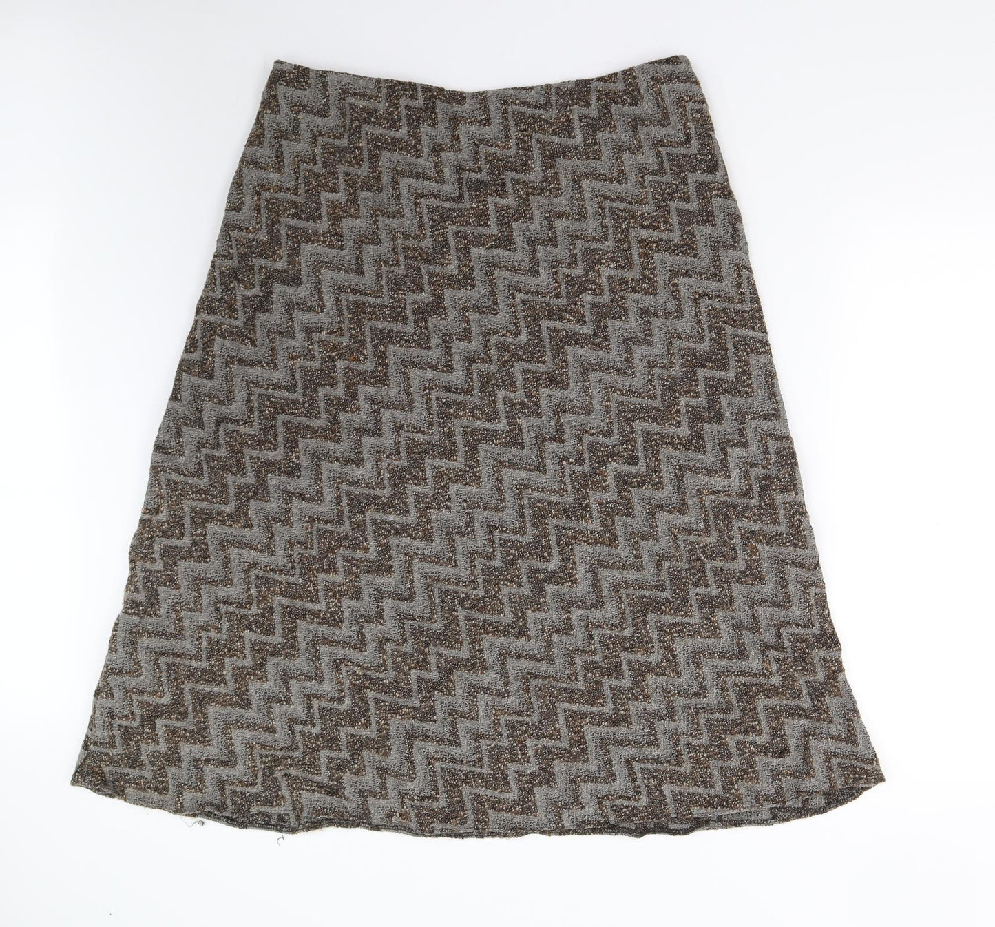 Ann Harvey Womens Brown Geometric  A-Line Skirt Size 18