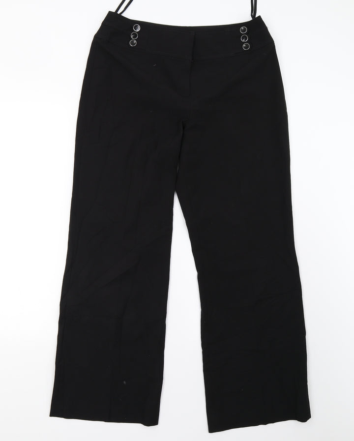 Debenhams Womens Black   Trousers  Size 12 L29 in