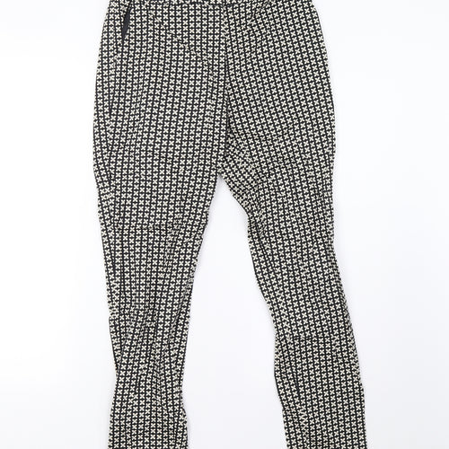 Oasis Womens Multicoloured Geometric  Trousers  Size 8 L27 in