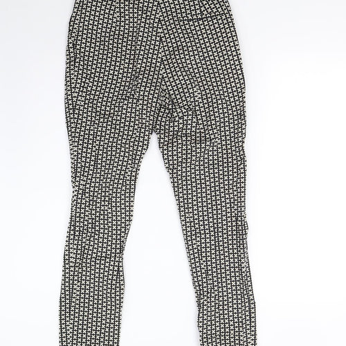 Oasis Womens Multicoloured Geometric  Trousers  Size 8 L27 in