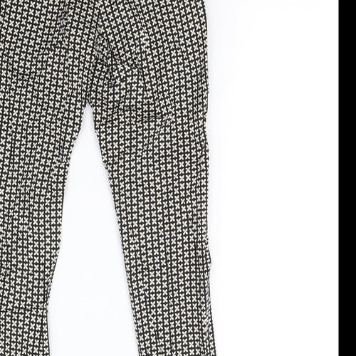 Oasis Womens Multicoloured Geometric  Trousers  Size 8 L27 in
