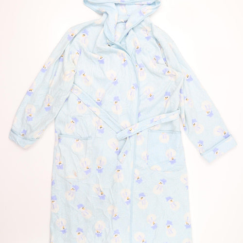 Primark Womens Blue Solid   Gown Size 14  - Snowmen