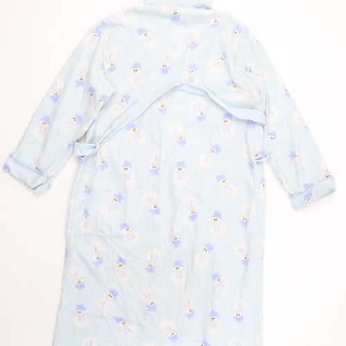 Primark Womens Blue Solid   Gown Size 14  - Snowmen