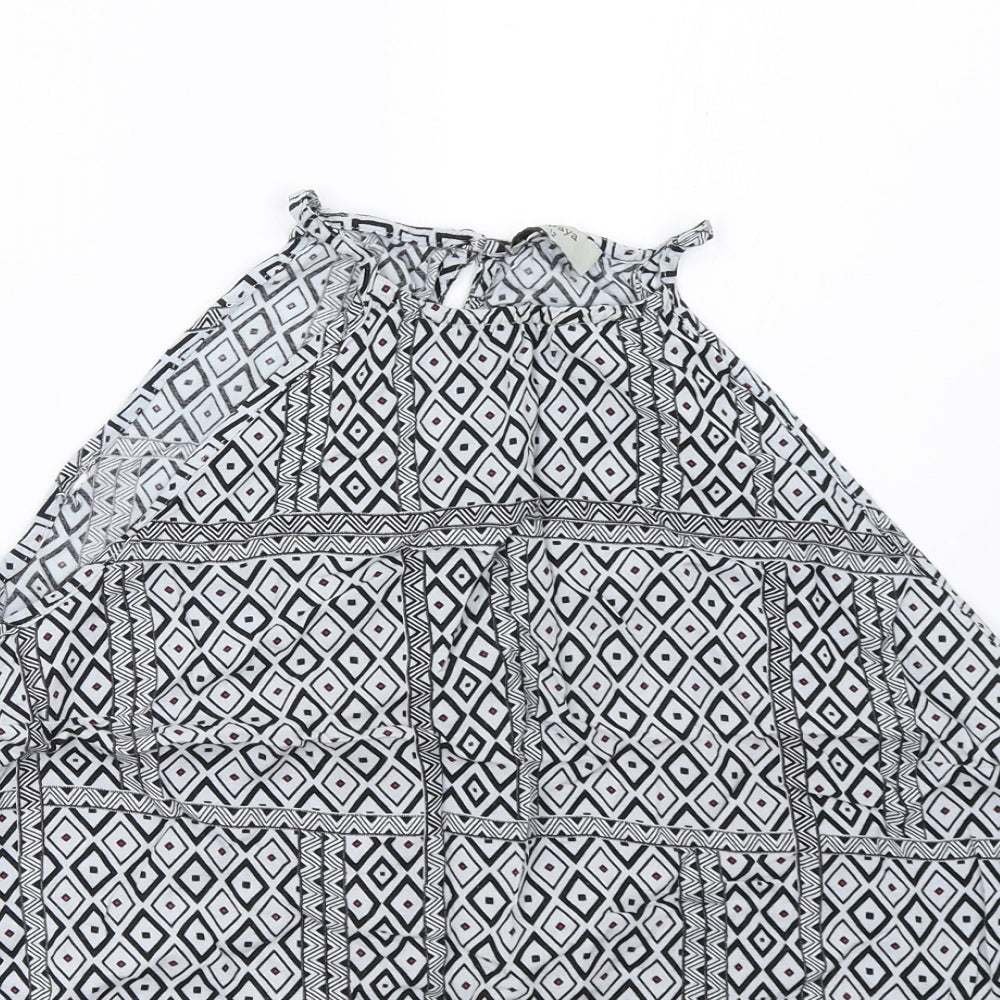 Matalan Womens Multicoloured Geometric  Basic Blouse Size 12