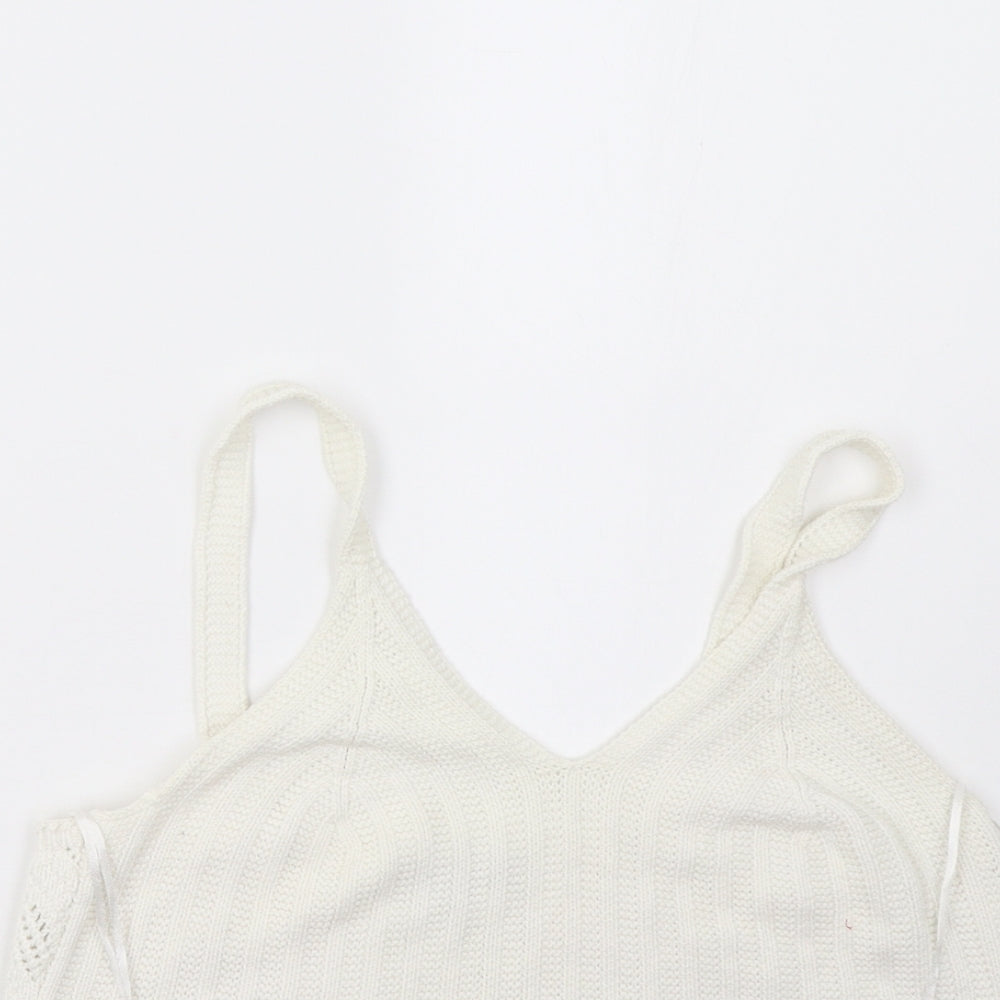 New Look Womens Ivory   Cropped Tank Size 14