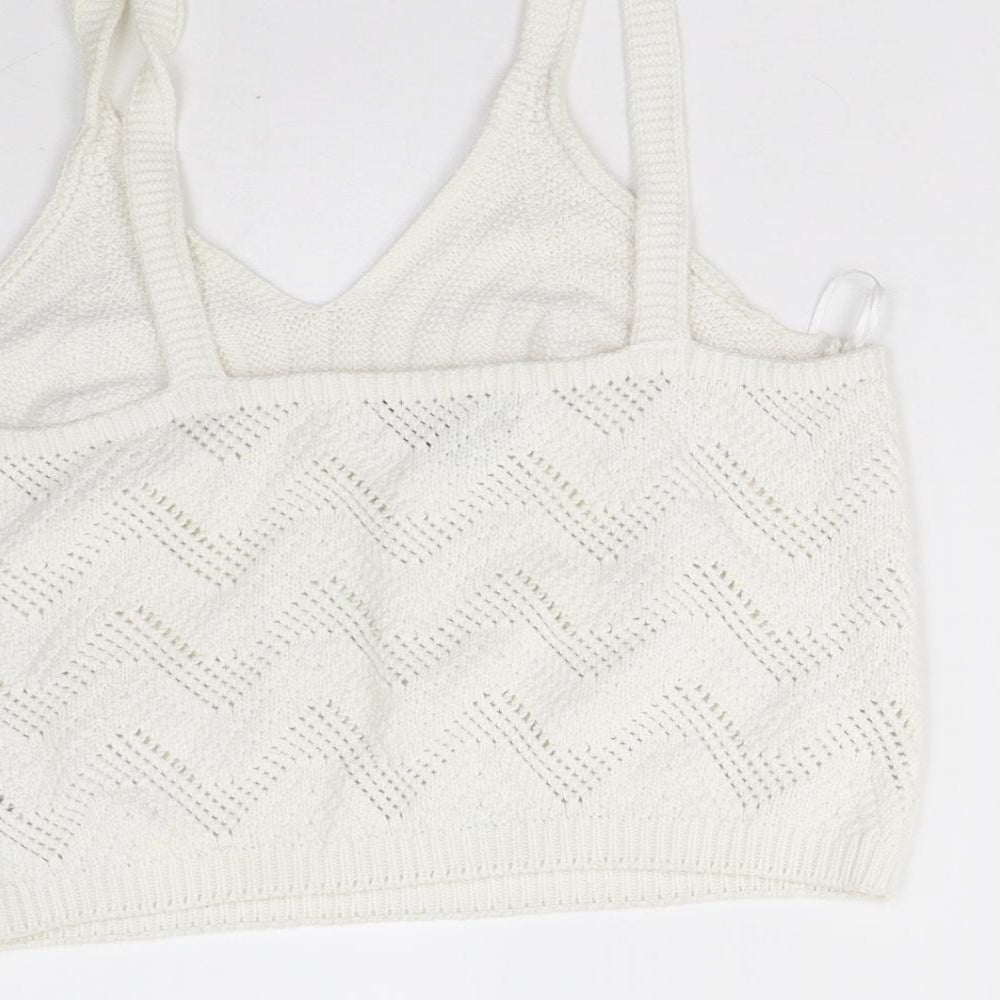 New Look Womens Ivory   Cropped Tank Size 14