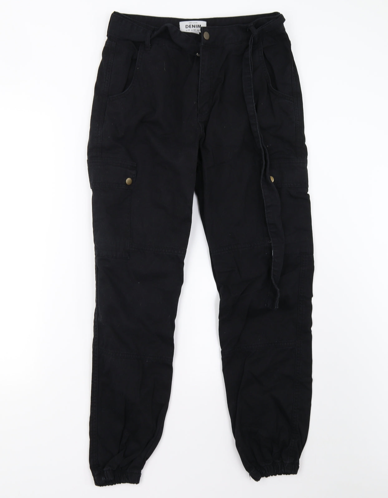 New Look Womens Black   Cargo Trousers Size 12 L28 in