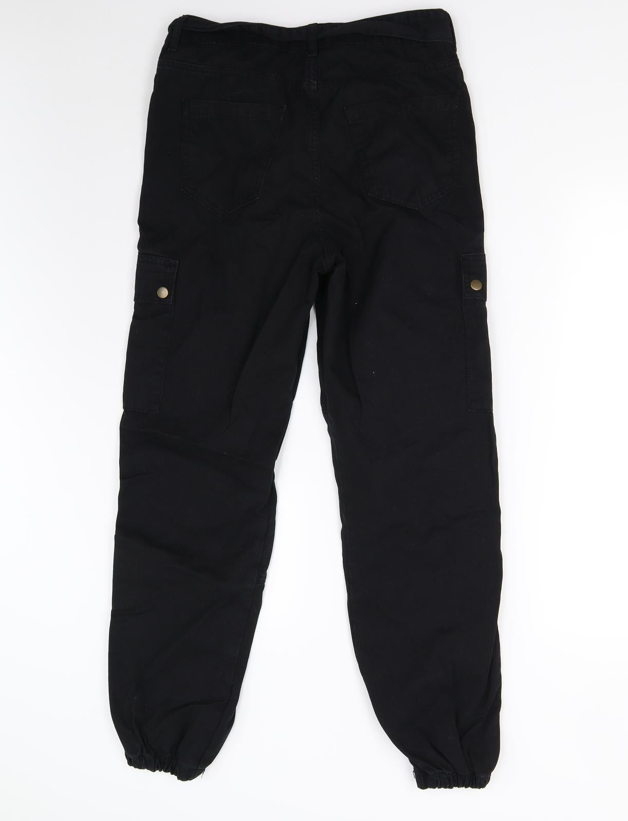 New Look Womens Black   Cargo Trousers Size 12 L28 in