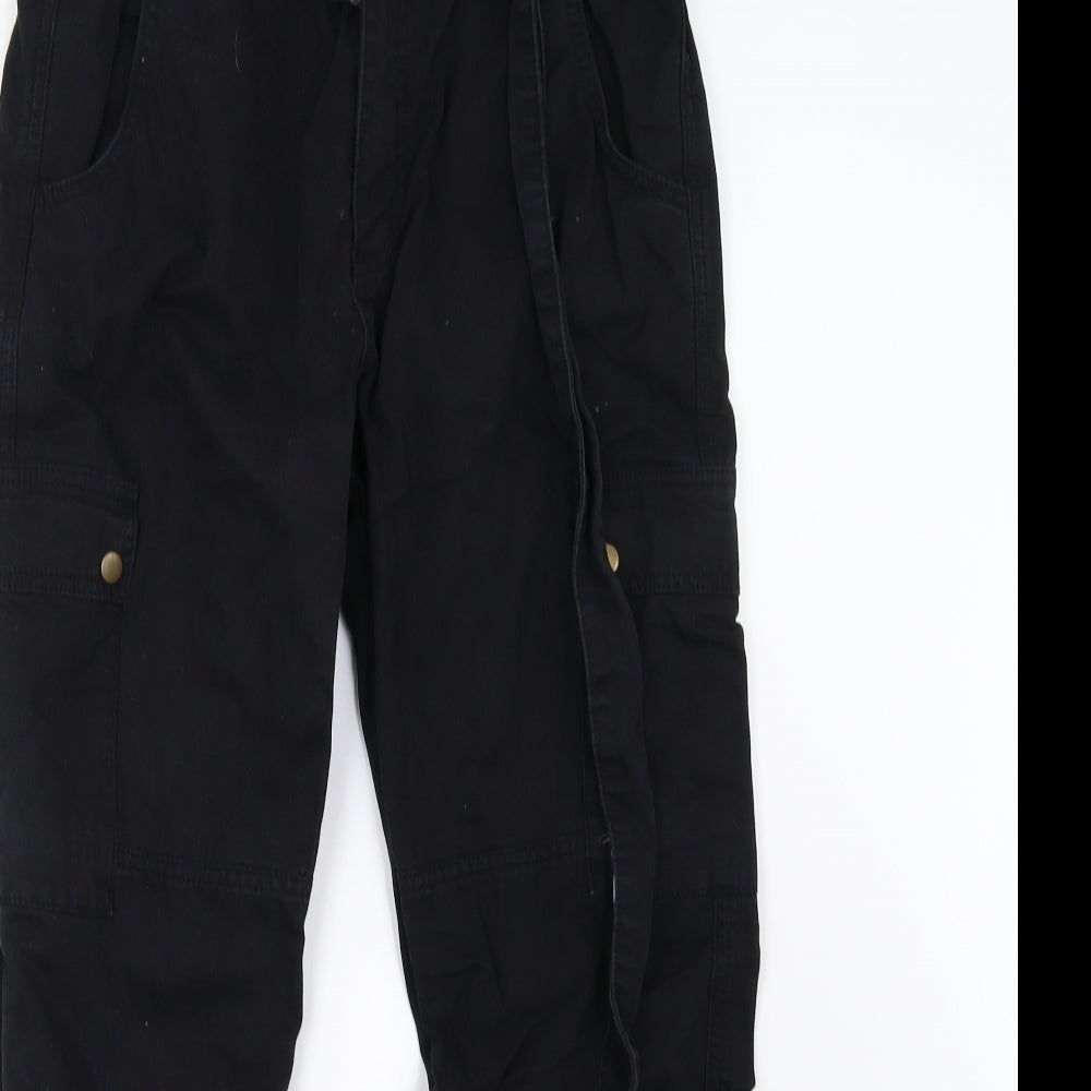 New Look Womens Black   Cargo Trousers Size 12 L28 in