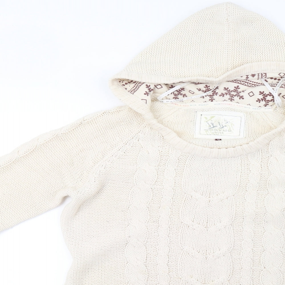 New Look Womens Ivory  Knit Pullover Jumper Size 14