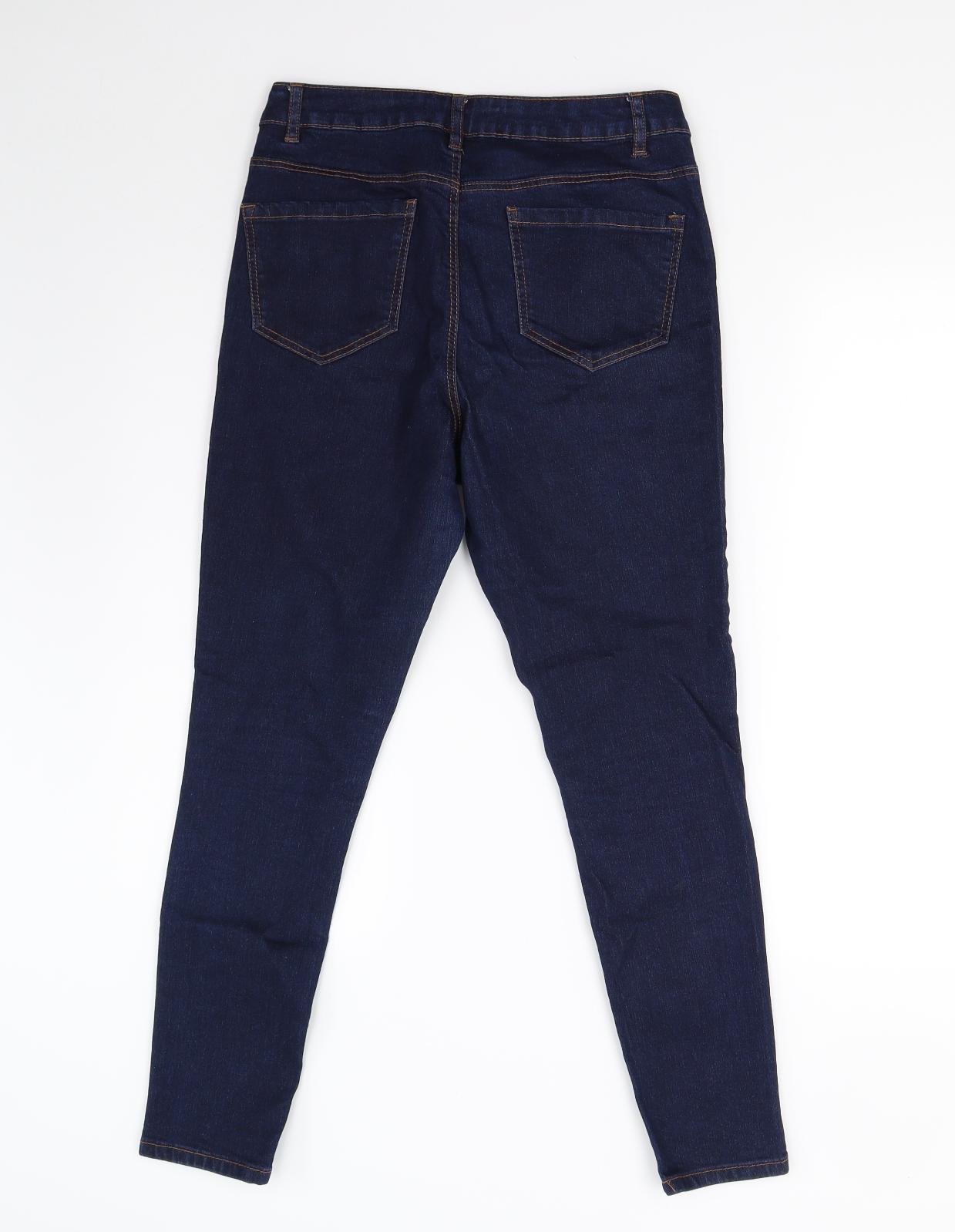 George Womens Blue  Denim Skinny Jeans Size 12 L26 in - Short