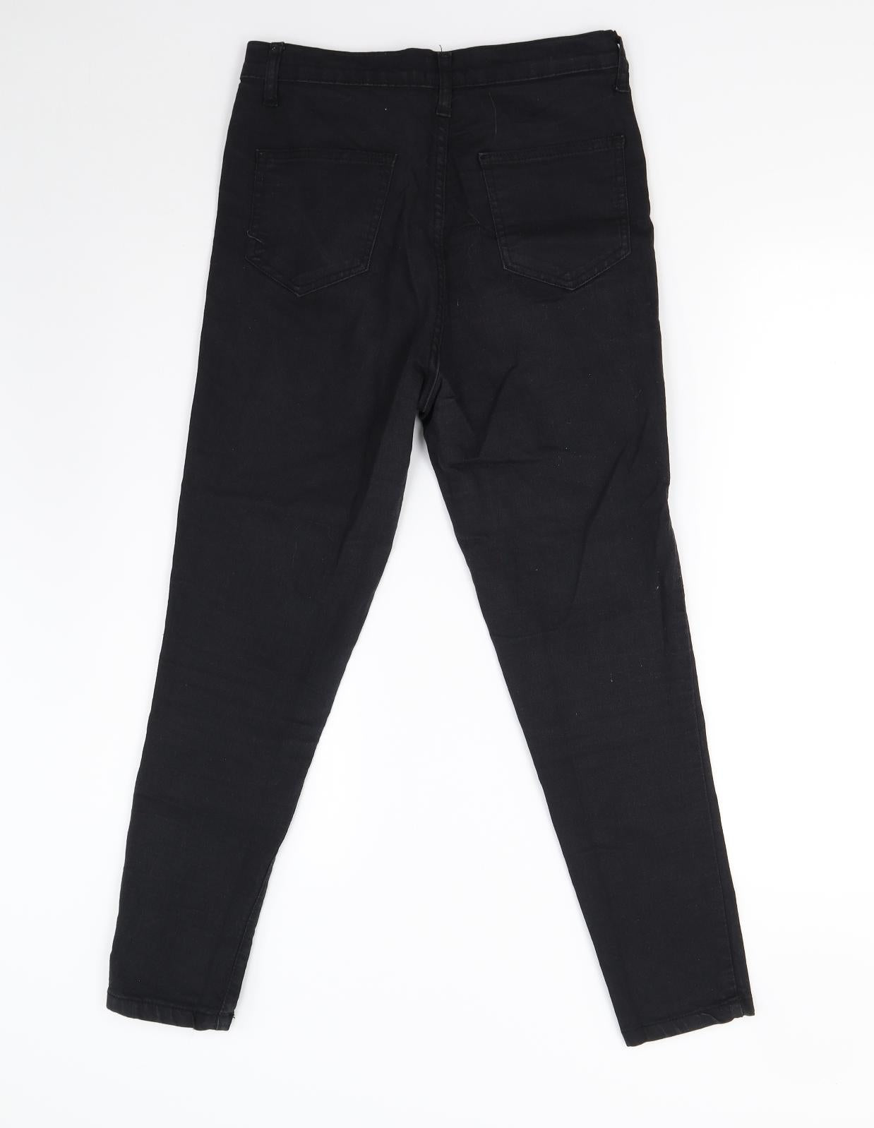 Pretty Little Thing Womens Black  Denim Skinny Jeans Size 10 L25 in