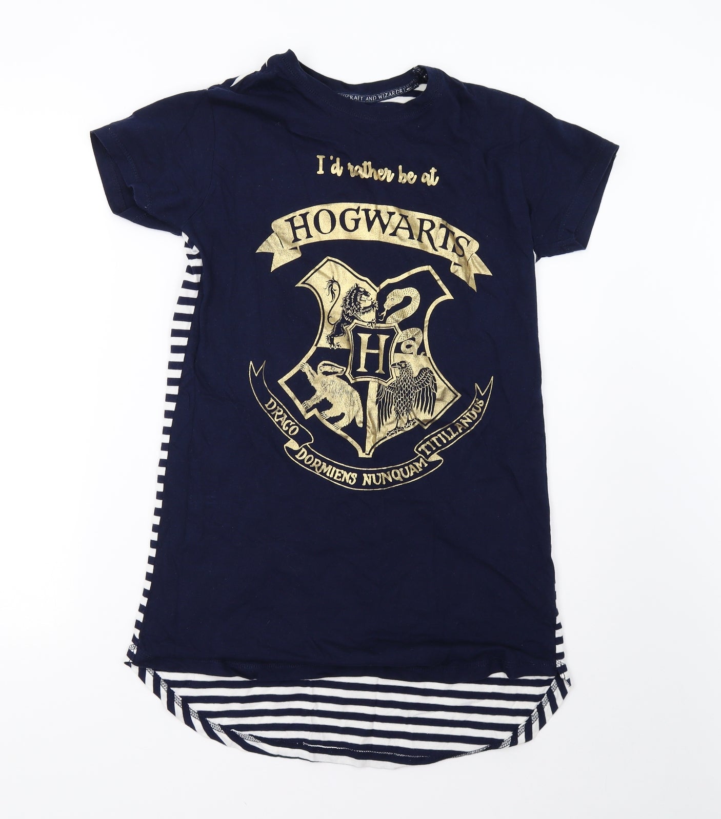 Primark Womens Blue Striped   Nightshirt Size 4  - Harry Potter