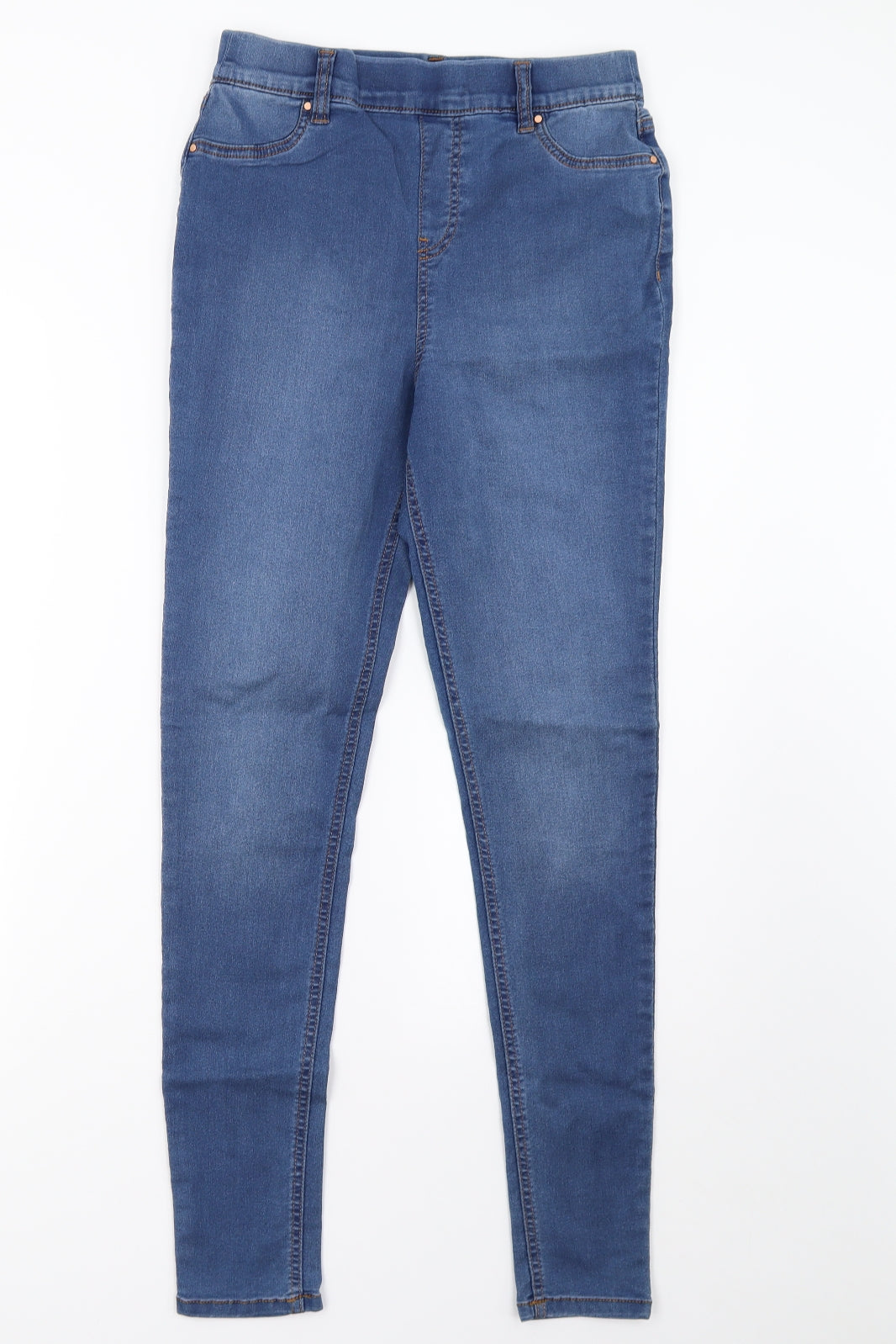 F&F Womens Blue  Denim Jegging Jeans Size 10 L29 in
