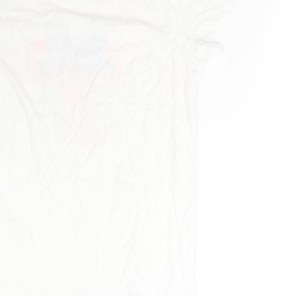Priamrk Girls White   Basic T-Shirt Size 13-14 Years  - Disney
