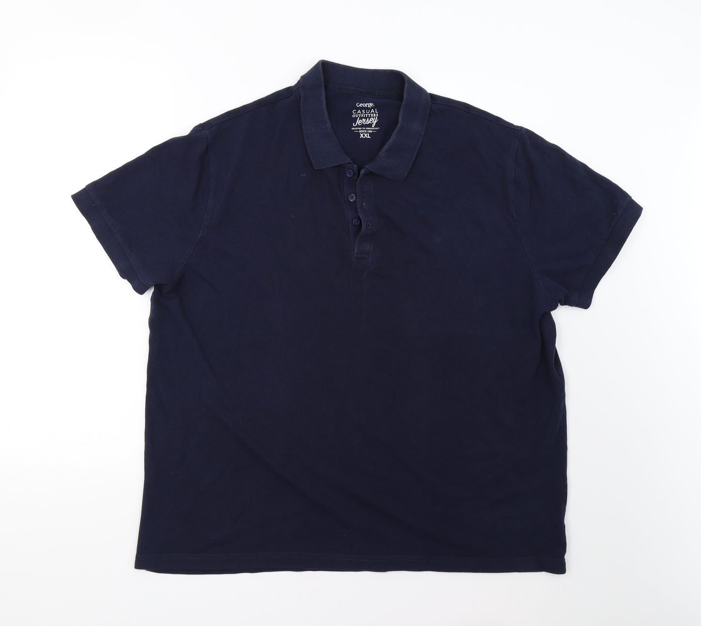 George Mens Blue  Jersey  Polo Size 2XL