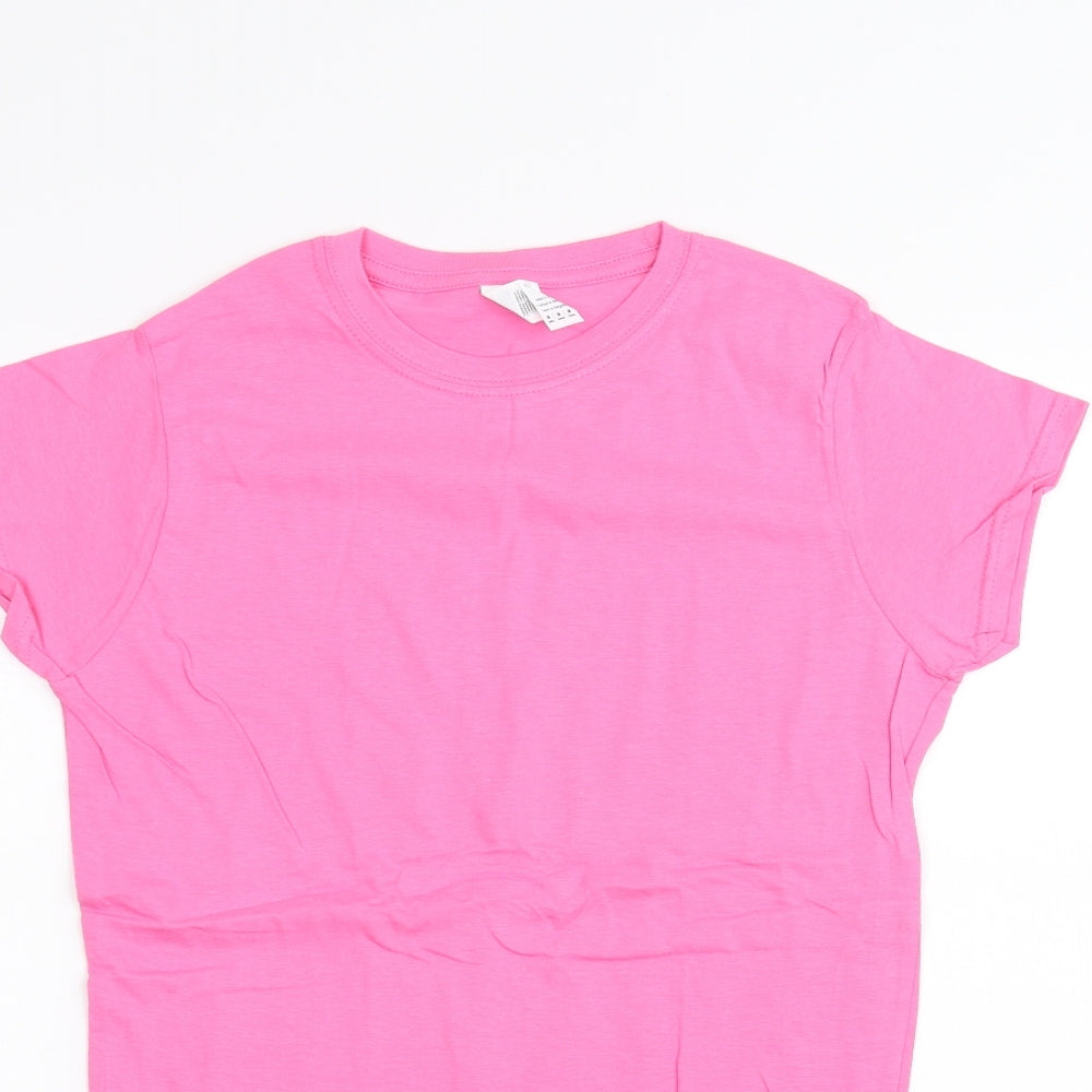 Gilden Womens Pink   Basic T-Shirt Size M