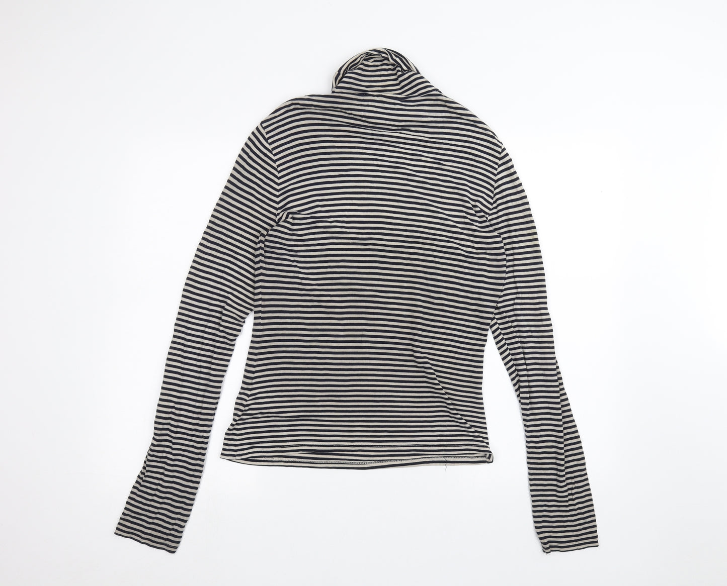 H&M Womens Grey Striped  Basic T-Shirt Size S