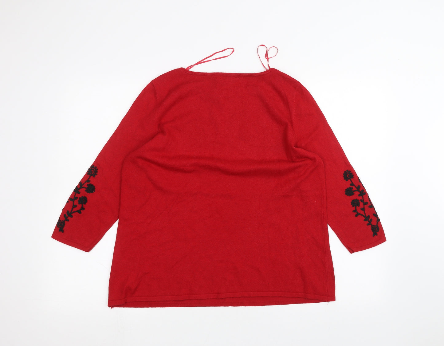 Bonmarché Womens Red   Pullover Jumper Size 16