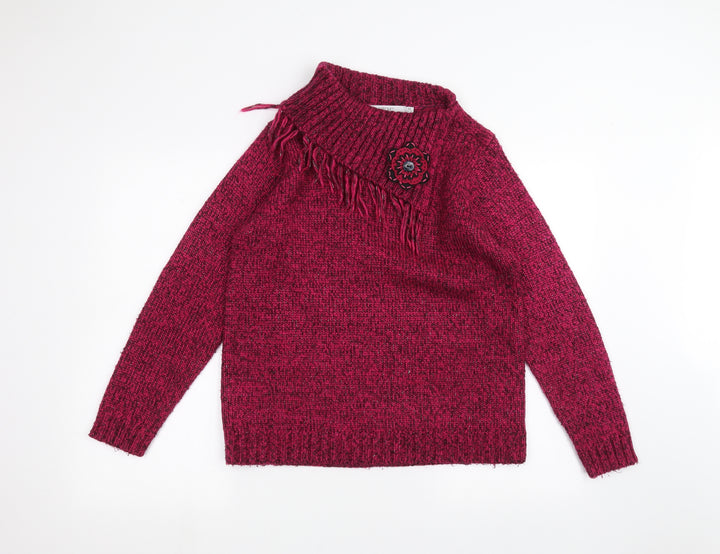 EWM Womens Pink Pullover Jumper Size M
