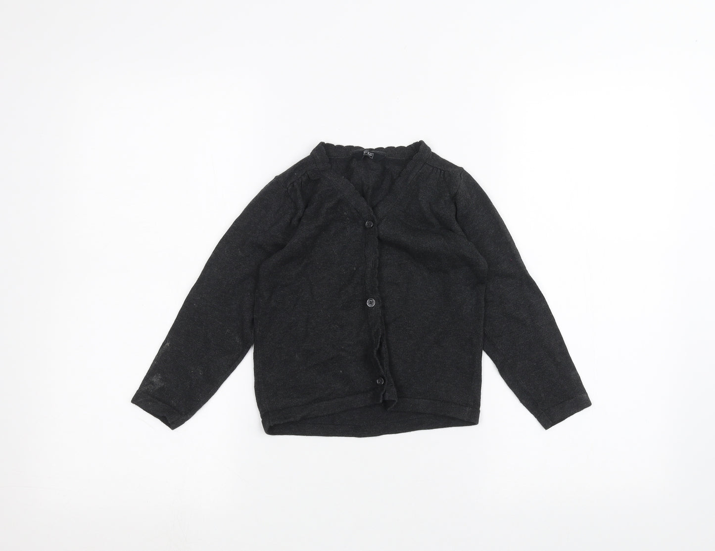 F&F Girls Grey   Cardigan Jumper Size 4-5 Years