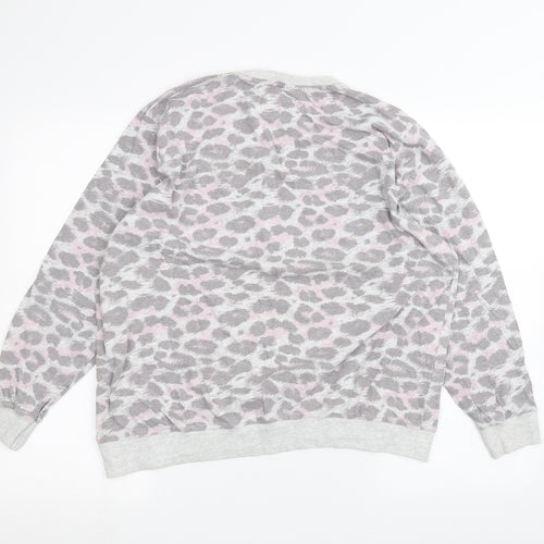 Peacocks Womens Pink Animal Print  Pullover Jumper Size 18
