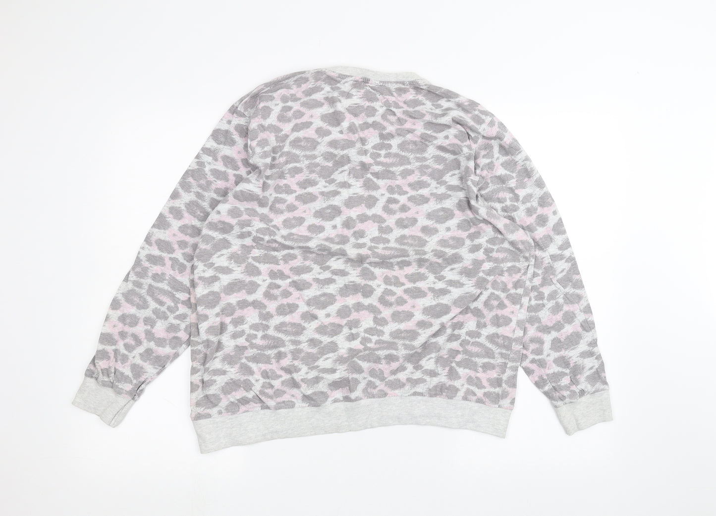 Peacocks Womens Pink Animal Print  Pullover Jumper Size 18