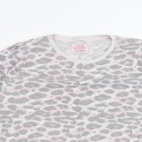 Peacocks Womens Pink Animal Print  Pullover Jumper Size 18