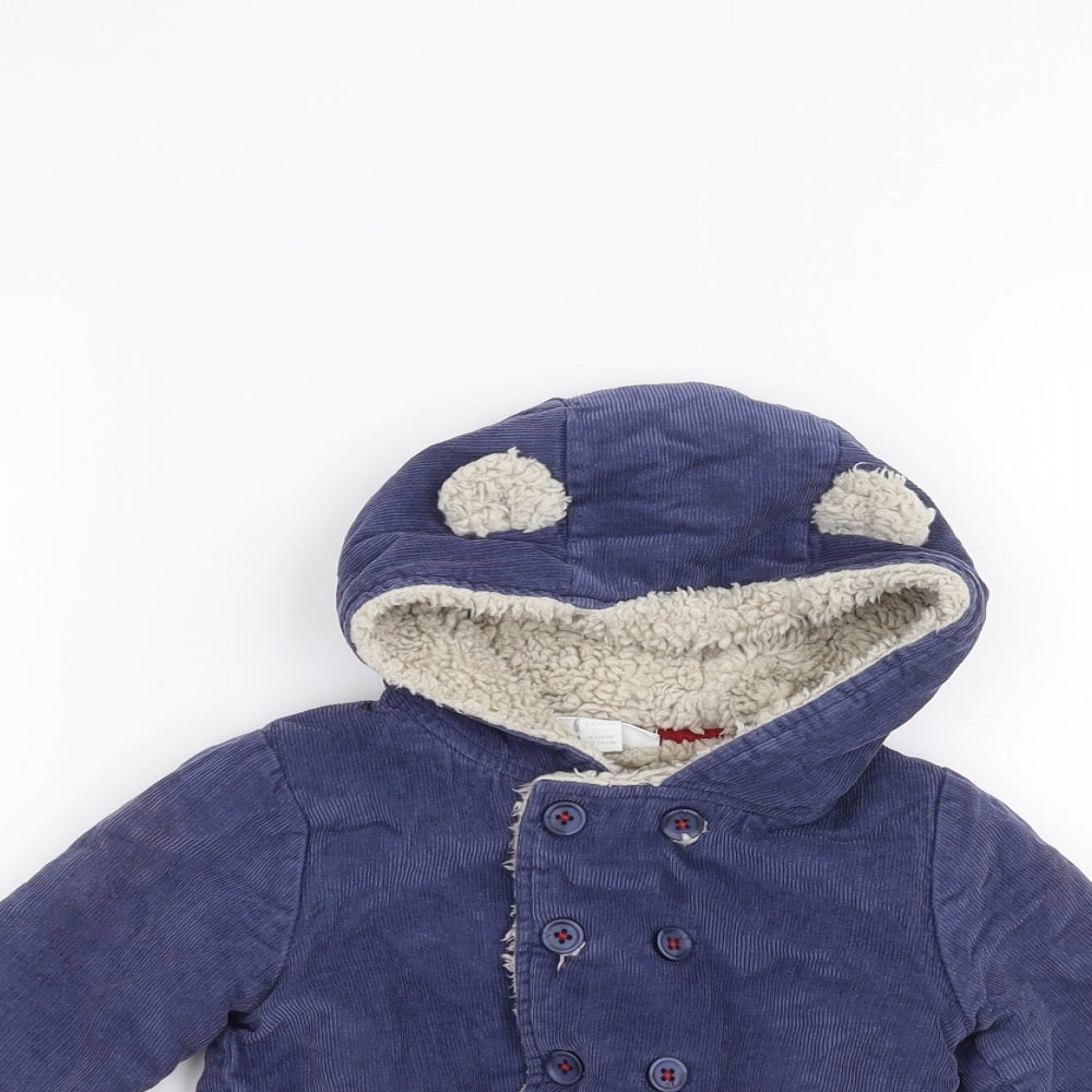 The Little White Company  Baby Blue   Parka Coat Size 3-6 Months
