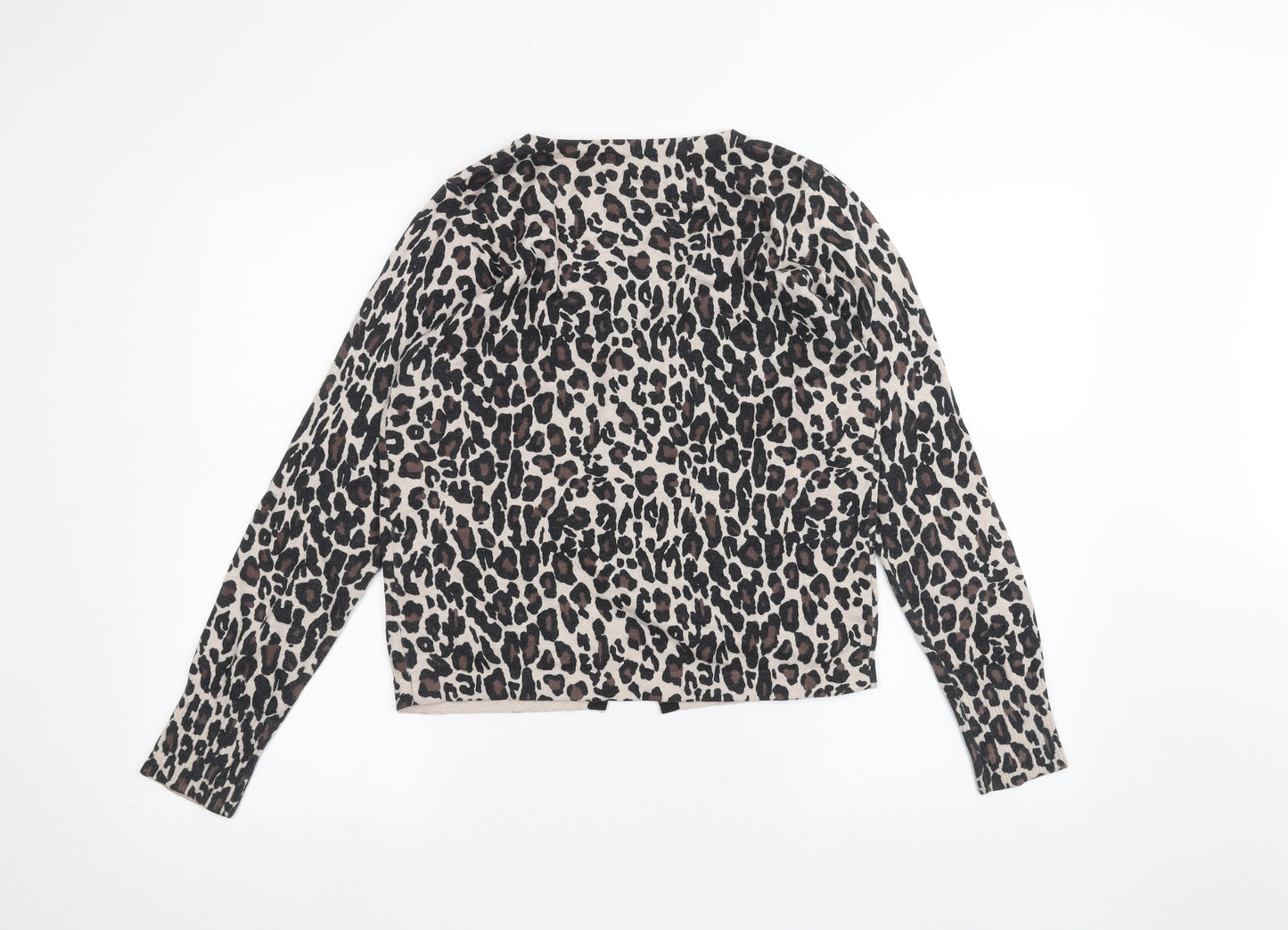 Great plains Womens Beige Animal Print  Cardigan Jumper Size M