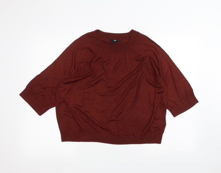 H&M Womens Red Basic T-Shirt Size S